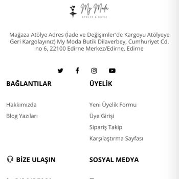 My Moda Butik | Edirne Yanıltıcı Mağaza Bilgileri Ve İletişim Sorunları