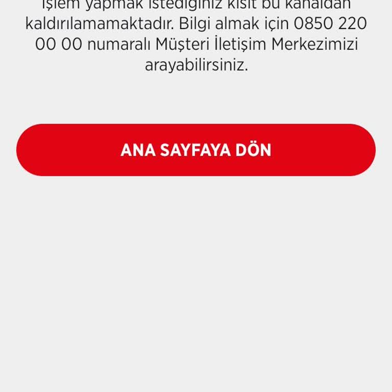 Kredi Kartı Kısıtlaması Kaldırılamıyor!