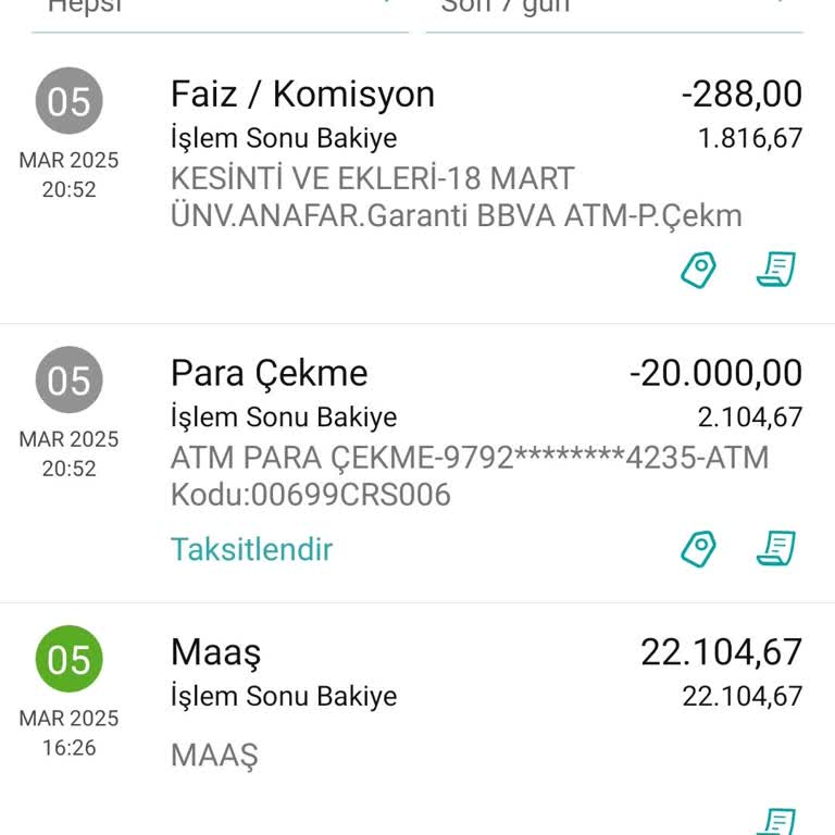 Garanti Bankası ATM'sinde Maaş Çekiminde Kesilen Faiz Ücreti Şikayeti