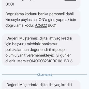 Sıfır Faizli Kredi Başvurumun Haksız Reddedilmesi