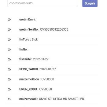 Onvo Televizyonun Panel Arızası Ve Yetersiz Servis