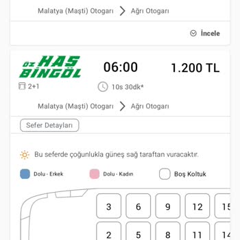 Otobüs Seferi İptali Ve Koltuk Numarası Sorunu