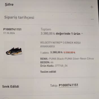 Puma Ayakkabının Üst Kısmı Tabanından Koptu