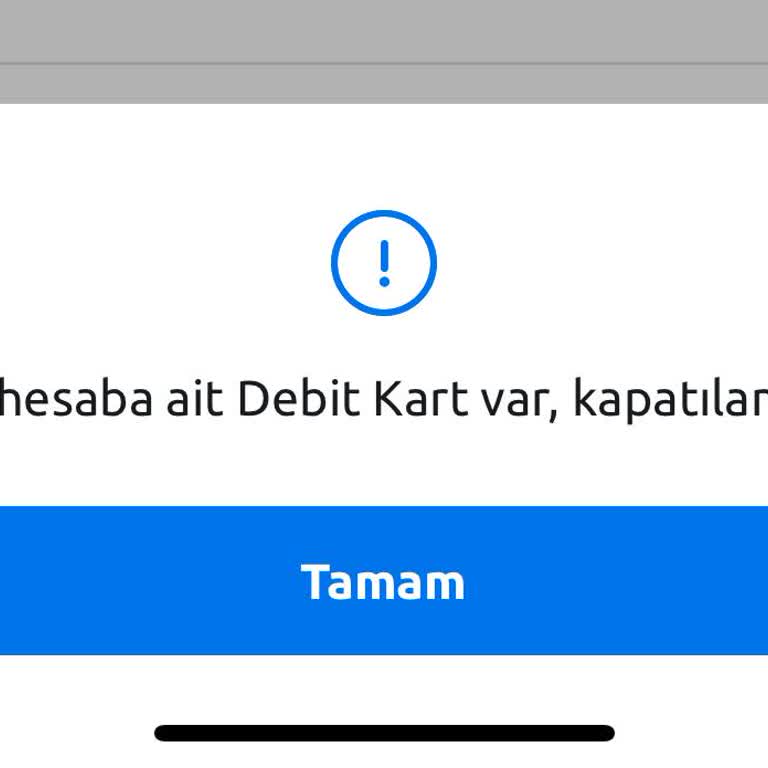 Kart Ulaşmıyor Ve Hesap Kapatılamıyor