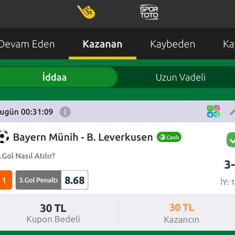 Bilyoner Uygulamasında Kazanç Problemi