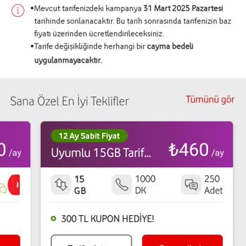 Vodafone'da Çekim Gücü Ve Fiyat Sorunu