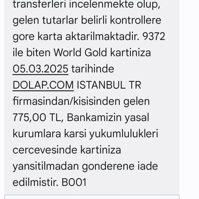 Para İadesinde Banka Engeli