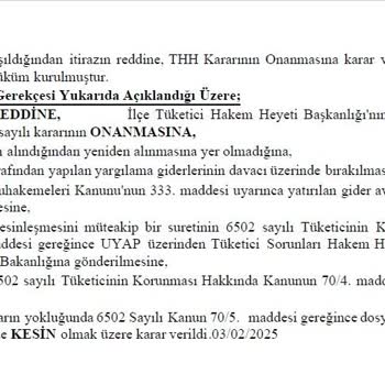 Teknosa'nın Tüketici Hakem Heyeti Kararını Uygulamaması Ve Mahkeme Süreci