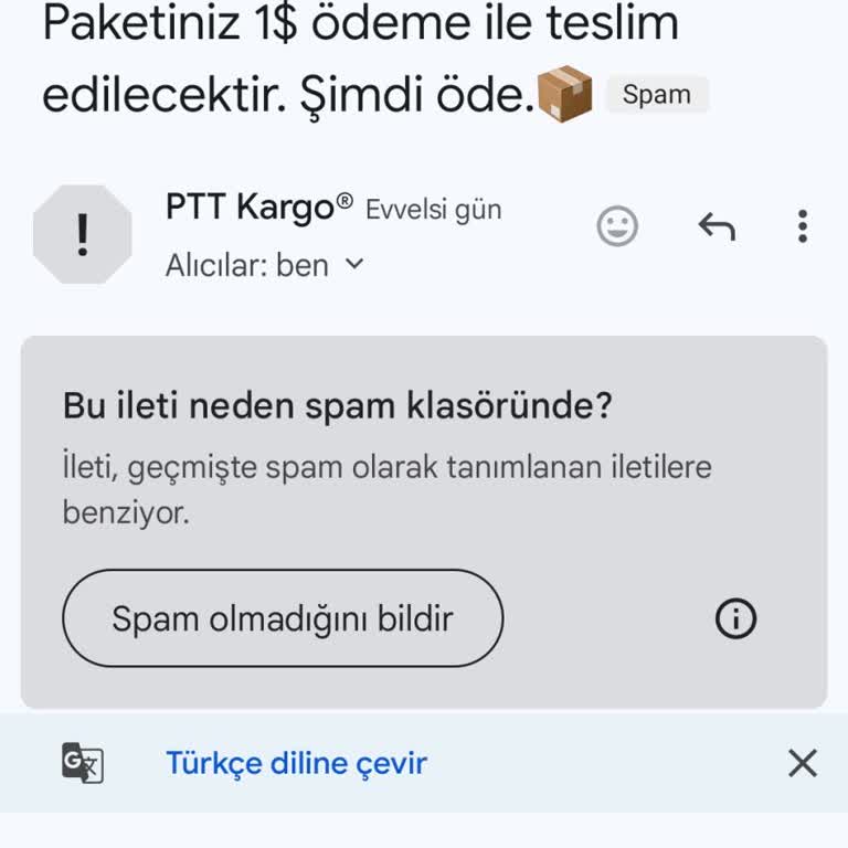 Yanıltıcı E-postalarla Gelen Sahte Kargo Bildirimleri
