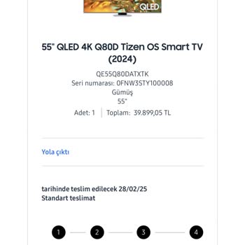 Samsung Televizyon Siparişimde Kargo Ve Müşteri Hizmetleri Sorunu