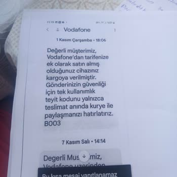 Vodafone'dan Teslim Edilmeyen Ürün İçin Haksız Ücret Talebi Ve İcra Tehdidi