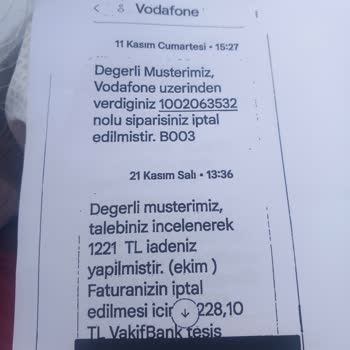 Vodafone'dan Teslim Edilmeyen Ürün İçin Haksız Ücret Talebi Ve İcra Tehdidi