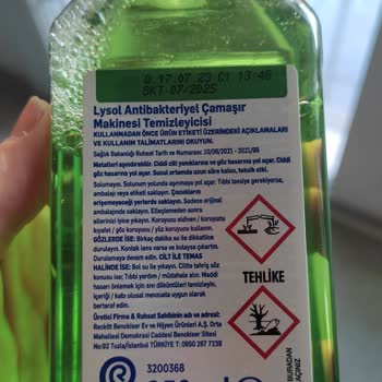 Lysol Çamaşır Makinesi Temizleyicisinin Kullanma Talimatı Yok