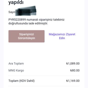 Piyera Silver Firmasından Şikayetçiyim