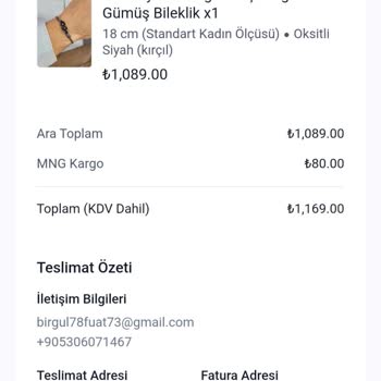 Piyera Silver Firmasından Şikayetçiyim