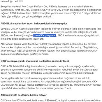 OKX Borsasında Kayıp Ve Güvensizlik