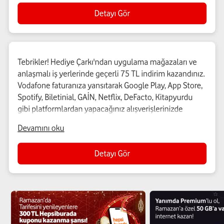 Vodafone Kampanyalarından Yararlanamama Sorunu