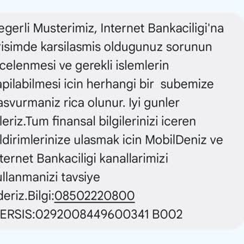 Denizbank Mobil Giriş Sorunu Ve Müşteri Hizmetleri Çıkmazı