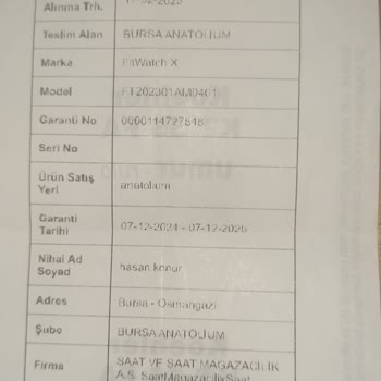 Garanti Kapsamında Çözülmeyen Akıllı Saat Problemi