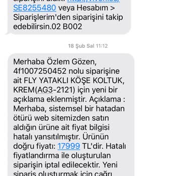 Vivense'den İptal Edilen Sipariş Ve Geciken İade