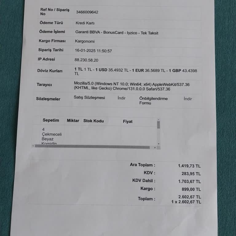 Sebzelik Siparişi: Teslimat Ve İade Sorunları