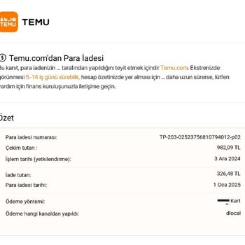 İade Sürecinde Yaşanan Aksaklık Ve Gecikme