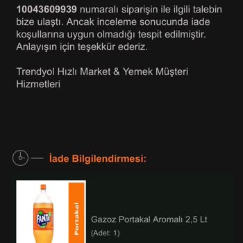 Trendyol GO Kampanyasında Eksik Ürün Teslimatı