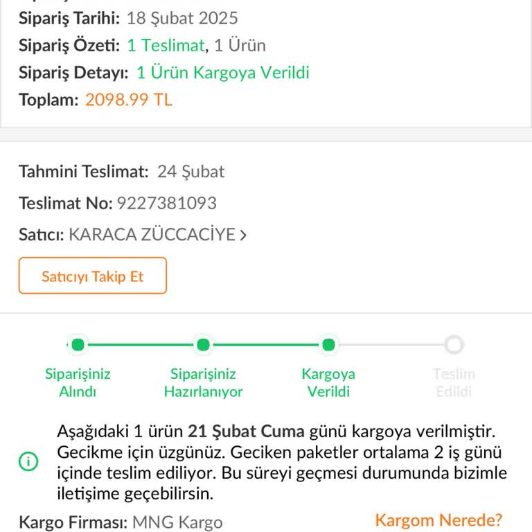 Trendyol'dan Aldığım Tost Makinesi Kargoya Verilmedi