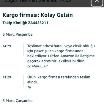 Yanlış Adres Gerekçesiyle Bekletilen Kargo Ve Yetersiz Müşteri Hizmetleri