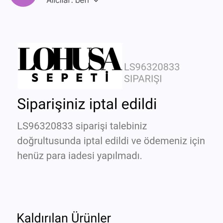 İptal Edilen Siparişin İadesi Ve Ulaşılamayan Müşteri Hizmetleri Sorunu