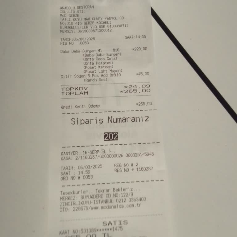 Gebze McDonald's Şubesinde Sert Üslup Ve Rencide Edici Davranış