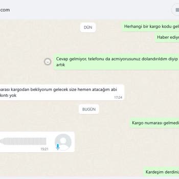 Siparişim Hakkında Cevap Alamıyorum