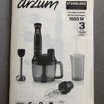 Arzum Blender Seti Hayal Kırıklığı