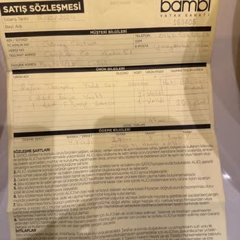 Bambi Yatakta Hızlı Çökme Ve Yetersiz Servis