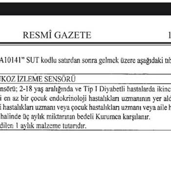 Tamamlayıcı Sağlık Sigortası Kapsamında Tip-1 Diyabet Ödemesi Sorunu