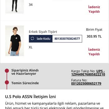 USPA Sipariş Hatası Ve Müşteri Memnuniyetsizliği