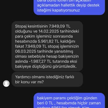 Hesapta Görünen Stopaj Çelişkisi Ve Eksi Bakiye Sorunu