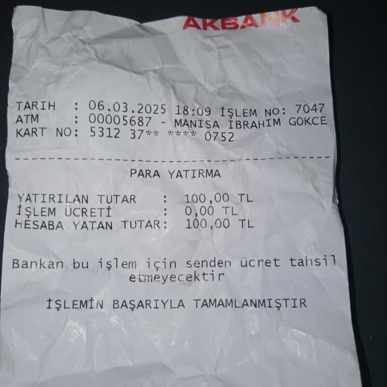 ATM'de Yatırılan Para Hesaba Geçmedi