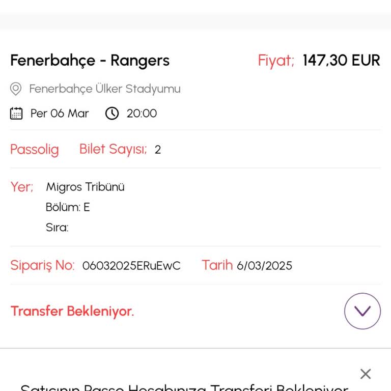 Maç Biletlerim Passolig Hesabımda Görünmüyor