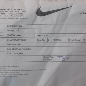 Nike Ürününün Kalite Sorunları Ve İade Sürecindeki Hayal Kırıklığı