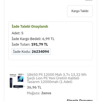 Janva Yanlış İade Ve Değişim Süreci: Pillerin Şarj Sorunu