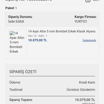 Fiyat Hatası Nedeniyle İptal Edilen Sipariş Sorunu