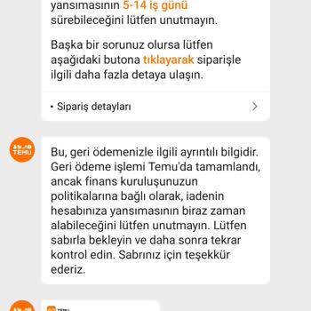 Temu'dan İptal Edilen Ürünün Ücreti Hâlâ İade Edilmedi: Müşteri Hizmetleri Yetersizliği