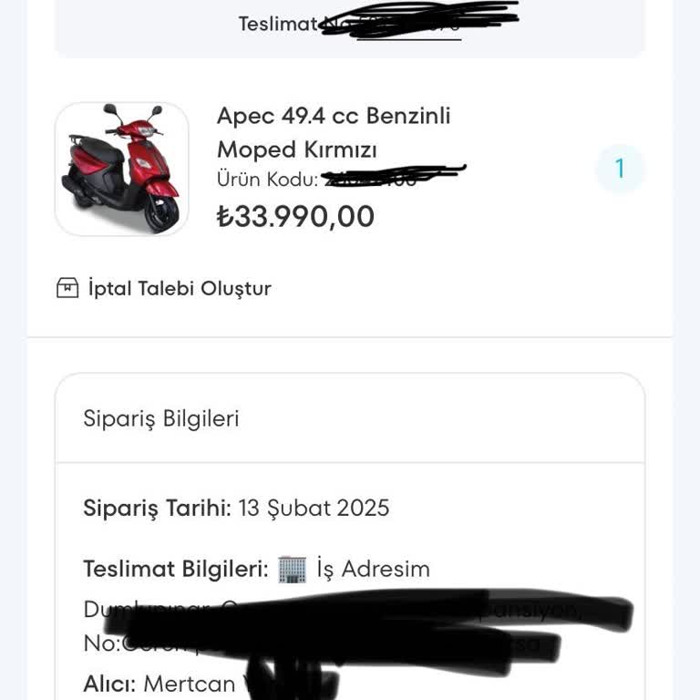 A101'den Aldığım Motor 25 Gündür Teslim Edilmedi