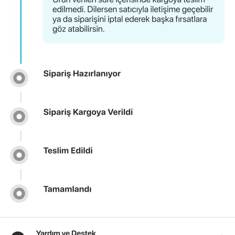 Kargoya Verilmeyen Ürün Ve Ulaşılamayan Satıcı