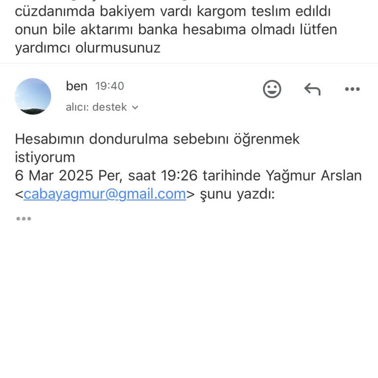 Gardrops Hesap Dondurma Ve İletişim Sorunu