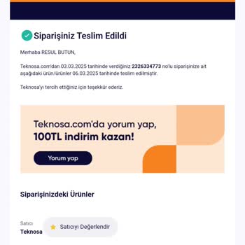 Teslim Edilmeyen Ürün Ve Yanıltıcı Kargo Süreci