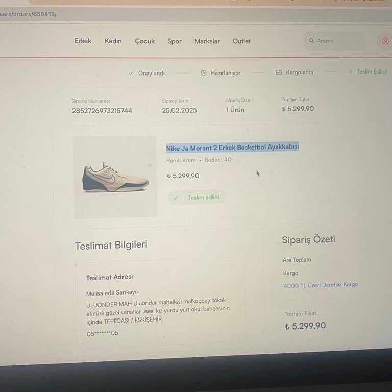 Teslim Edilmeyen Sipariş Ve Eksik Bilgilendirme