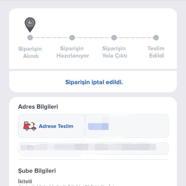 İptal Edilen Sipariş Ve Kaba Davranış