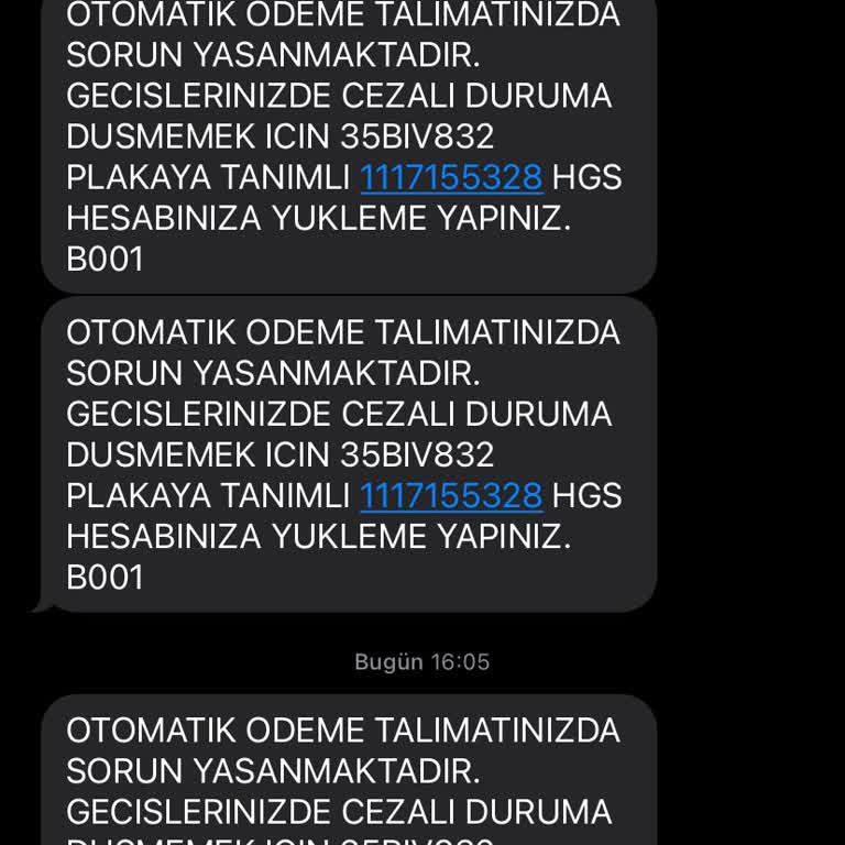 HGS Mesajları Ve Müşteri Hizmetleri Sorunu